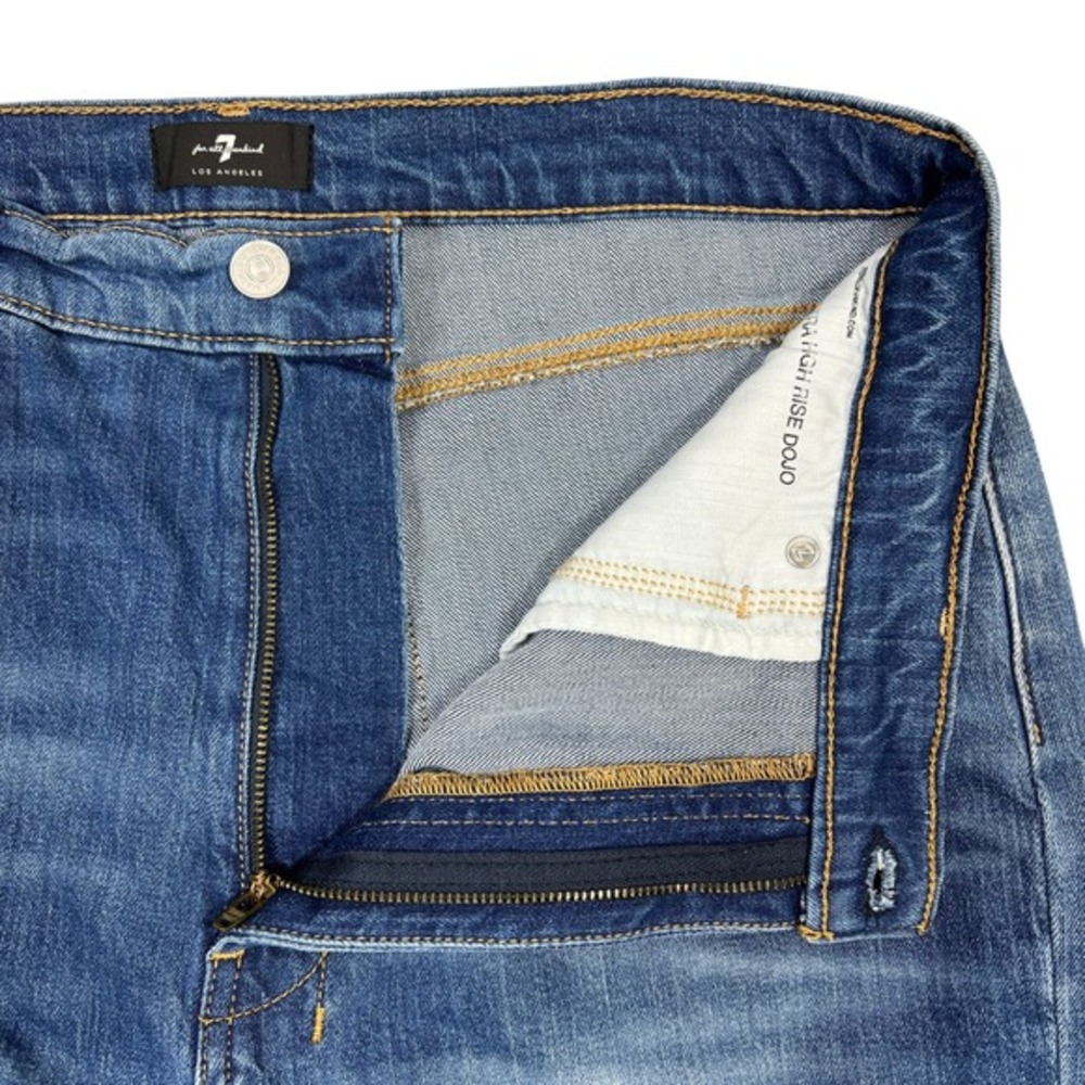 7 For All Mankind Ultra High-Rise Dojo Jeans 32" Flare Leg Trouser HEMMED 29 INS - Picture 4 of 10